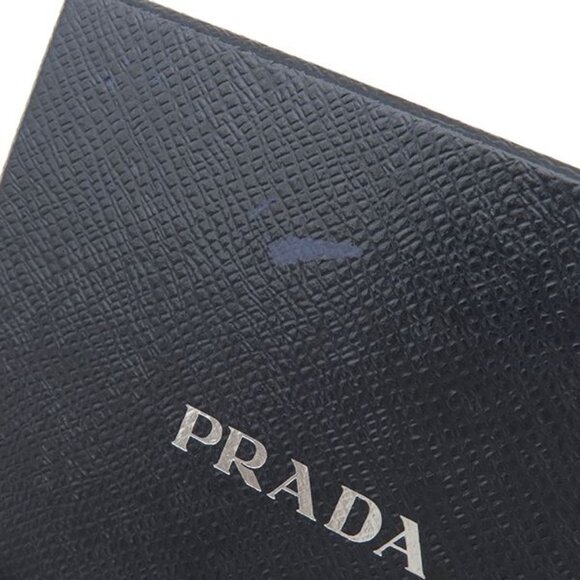 Prada Trifold Wallet Metal Logo Leather Pink Gold Hardware Compact Wallet - Picture 12 of 13